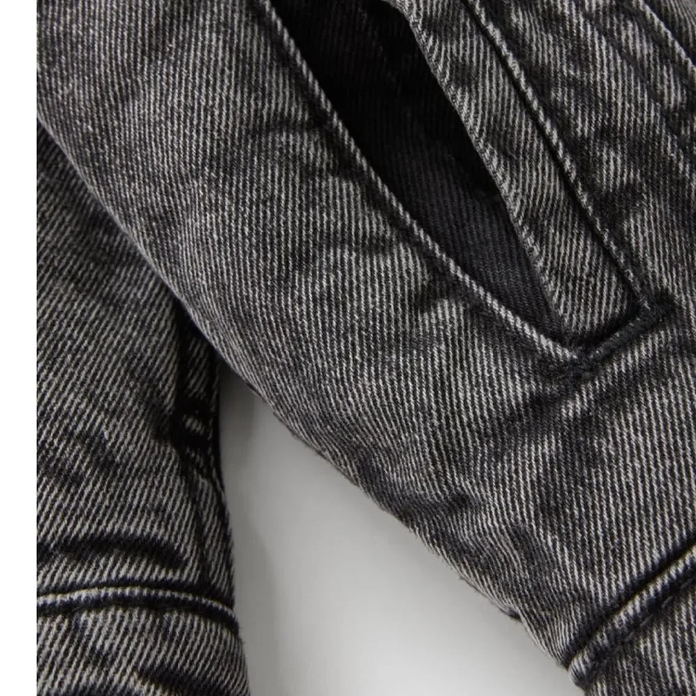 NWOT Zara Kids/Boys Fleece Trim Denim Jacket Size 13-14 Y - Picture 6 of 6